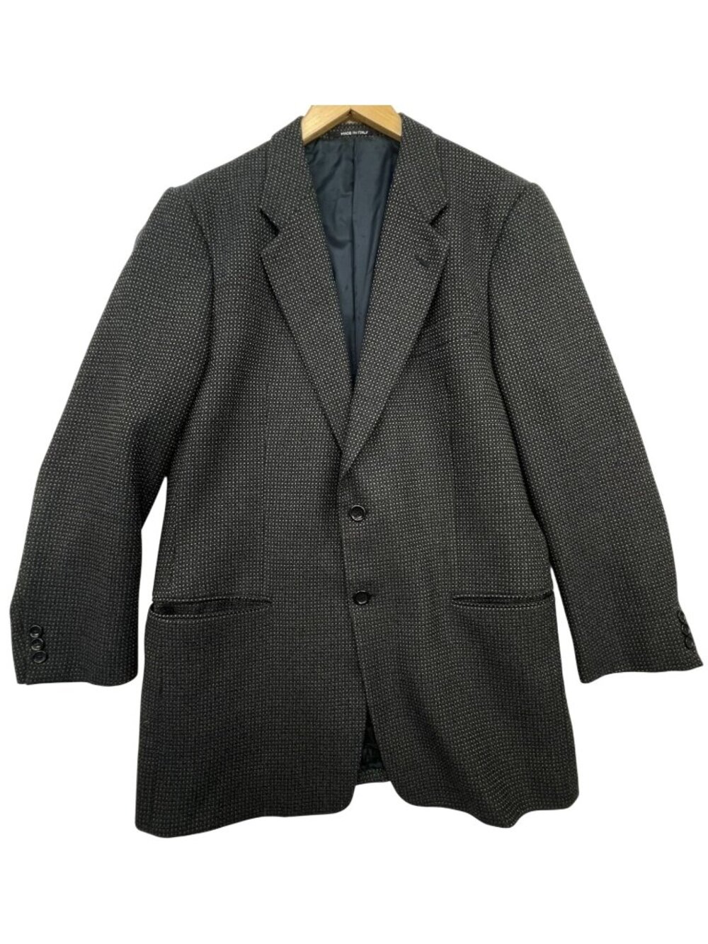 Armani Collezioni Saks Fifth Ave Men's Wool 2 Button Blazer Sz 42R Charcoal Gray